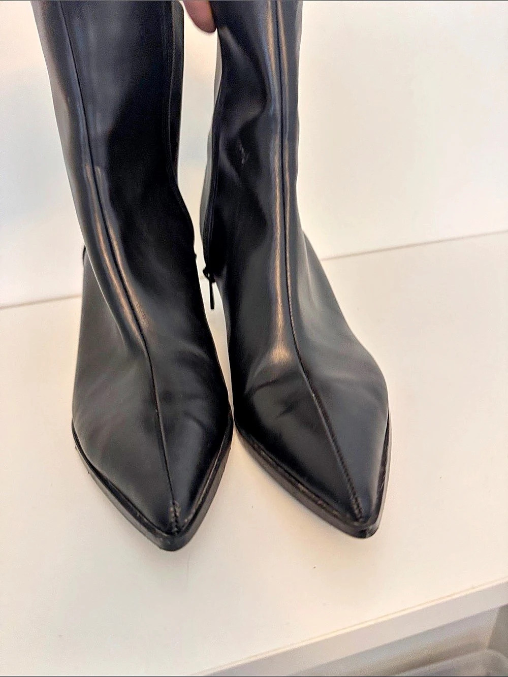 ZARA Black Pointed-Toe Ankle Boots - Picture 3 of 10